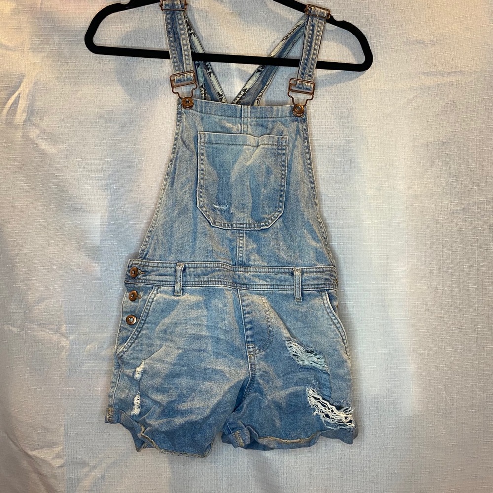 Overall Distressed Shorts